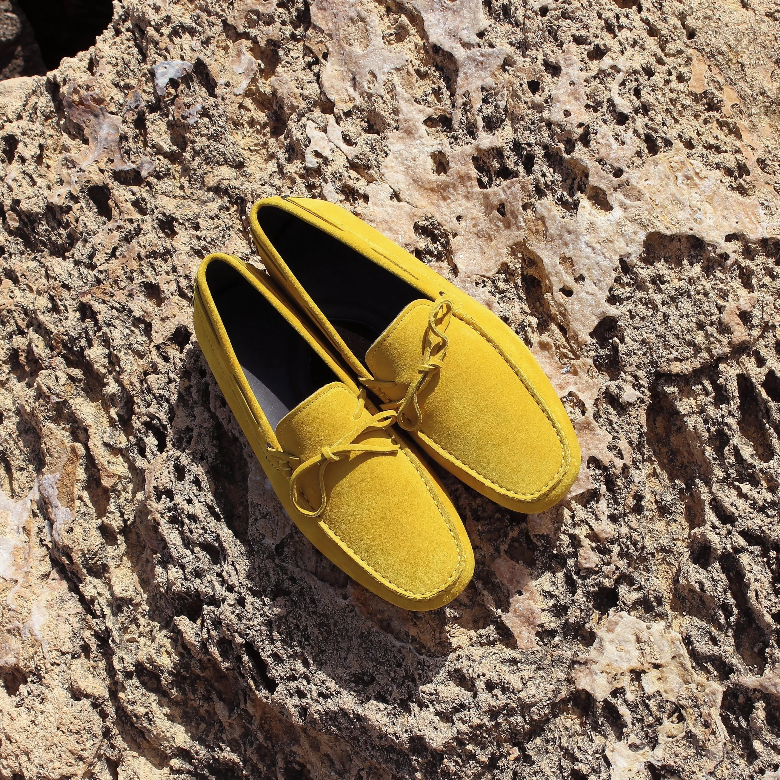 Yellow Suede Ophelia Driving Loafers - AW24