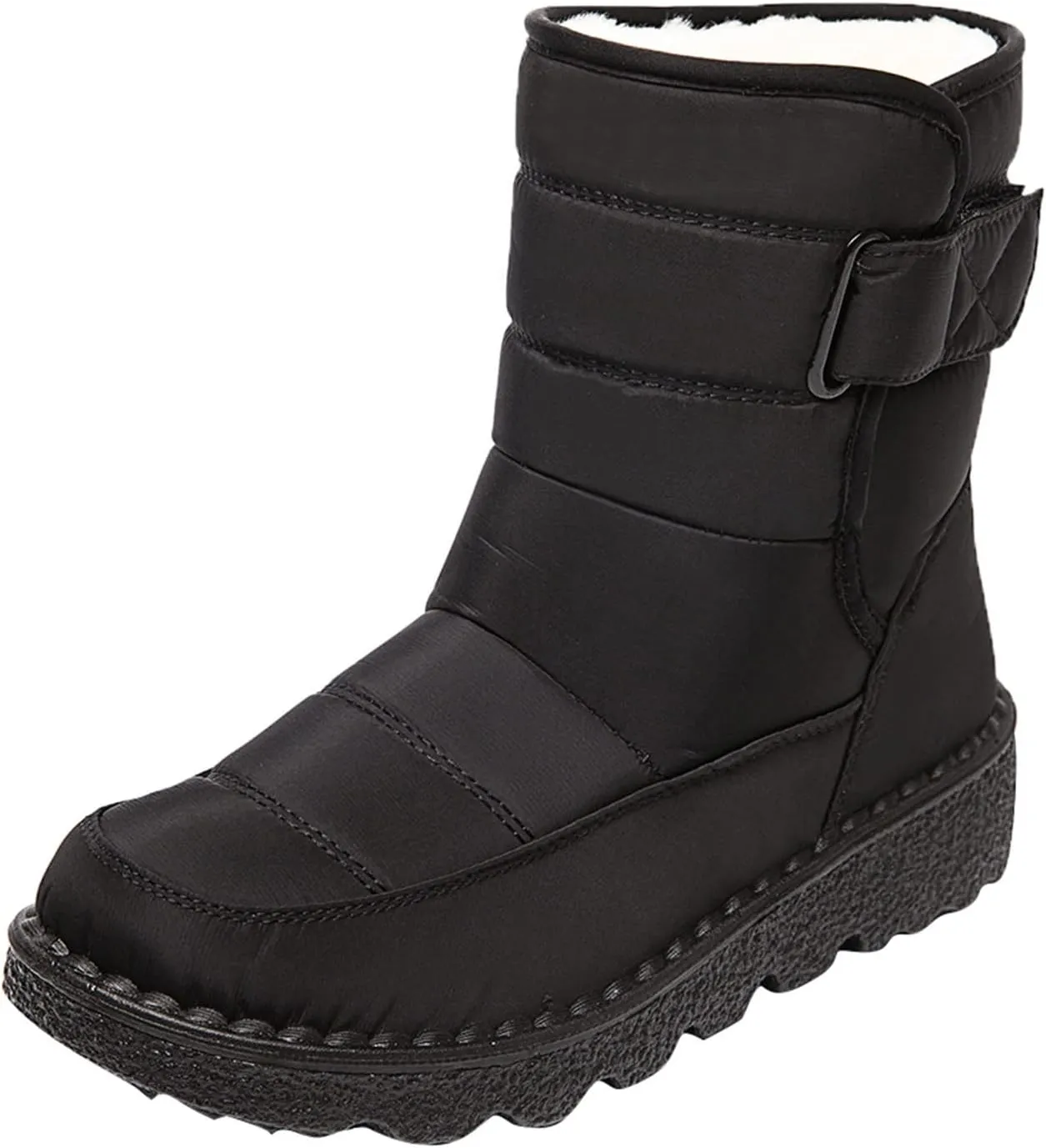 Zipper Winter Boots for Women Waterproof Snow Women's Winter Boots Waterproof Wide Width Womens Slip on Winter Boots Ankle Wide Snow Boots for Women Wide Width Botas De Trabajo En La Nieve Para Mujer
